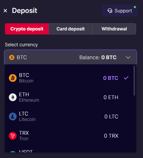 Page de Dépôt d'Ybets