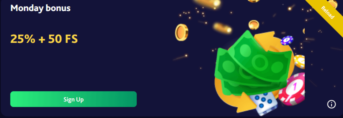 7bitcasino - Bonus de recharge du lundi