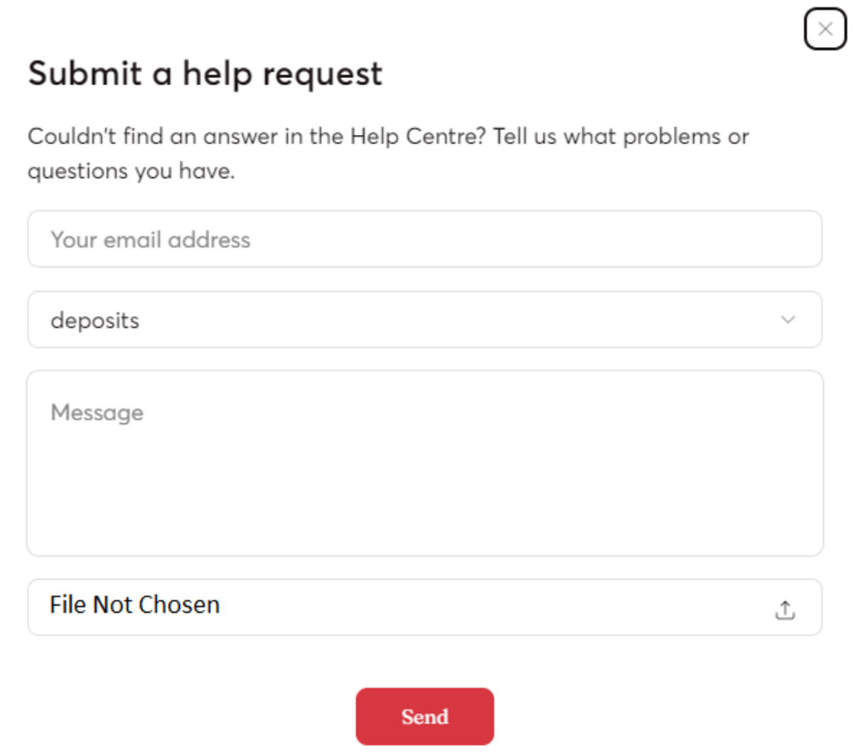Support par e-mail Bitcasino