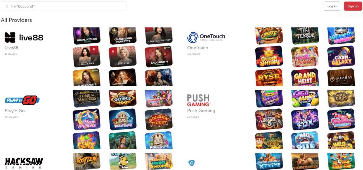 Fournisseurs de logiciels Bitcasino