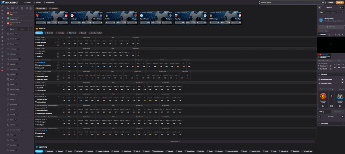 Rocketpot Sportwetten