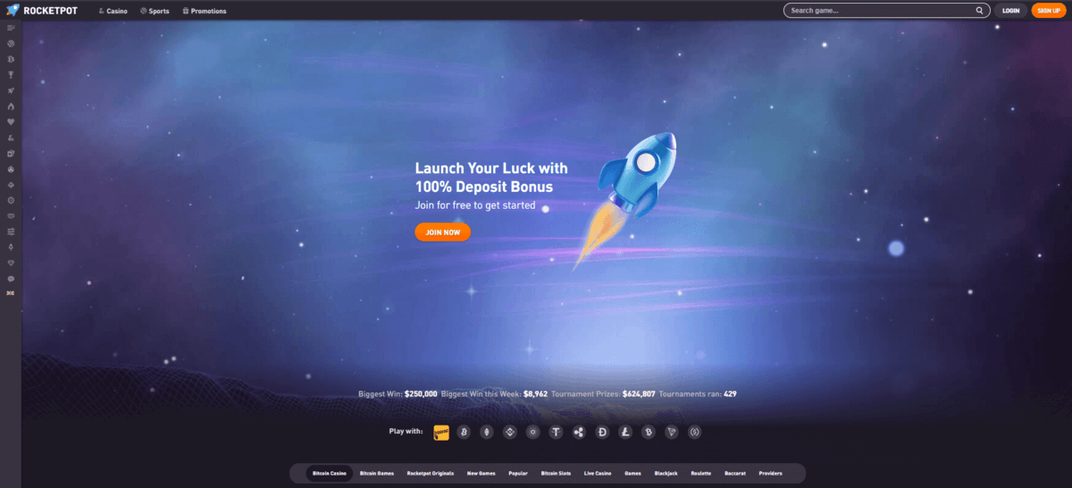 Rocketpot-Startseite