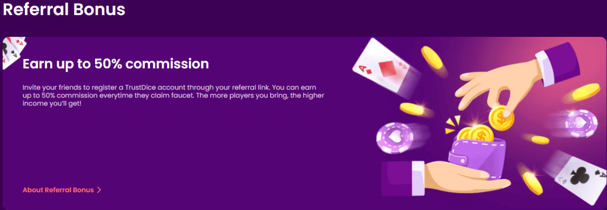 Bonus de parrainage Trustdice