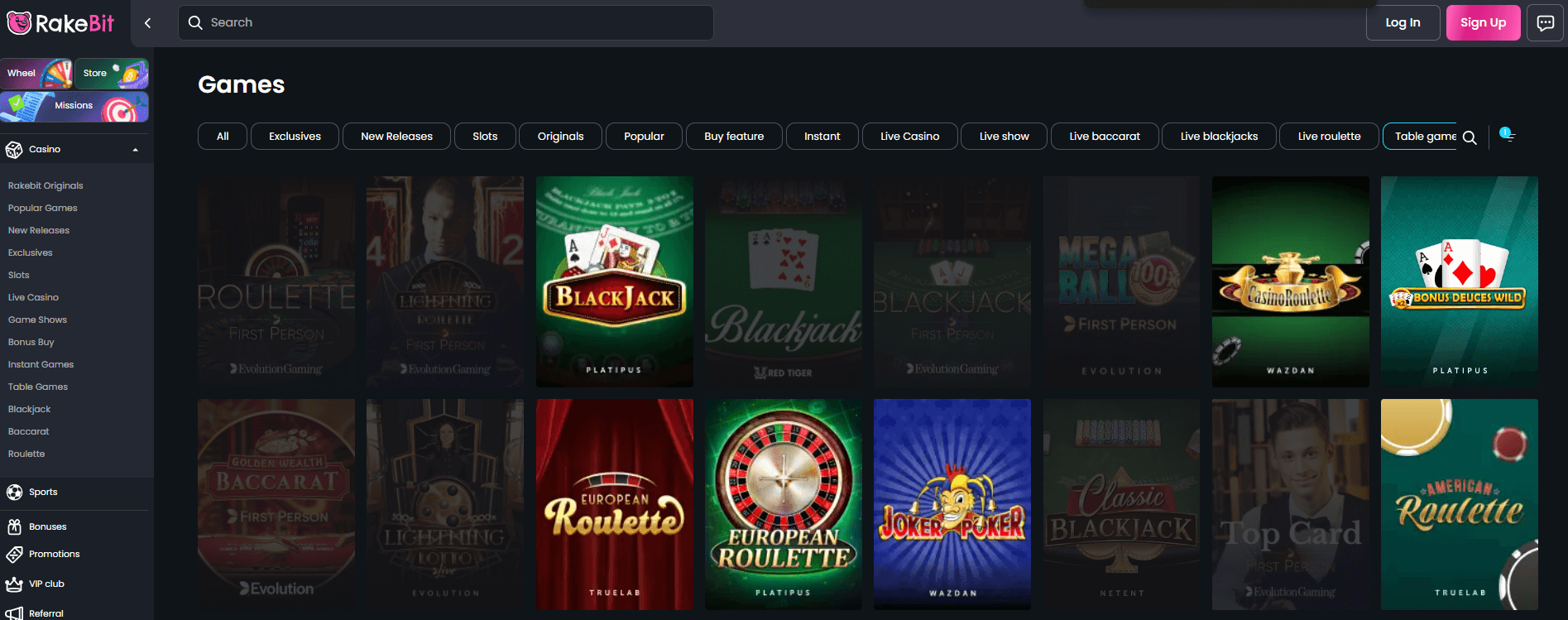 Jeux de table Rakebit